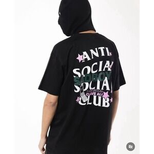 Anti Social Social Club X Sad Boyz T-shirt Size XL Black Tee NWT